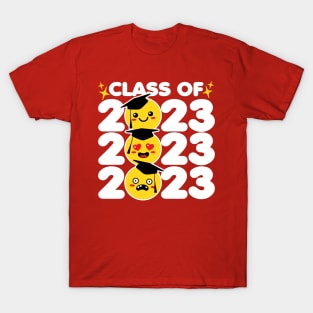 Class of 2023 Funny Kawaii Faces T-Shirt